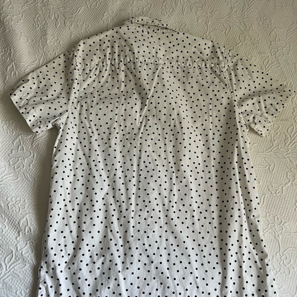 Men's White Polka Dot Shirt - Picture 3 of 5